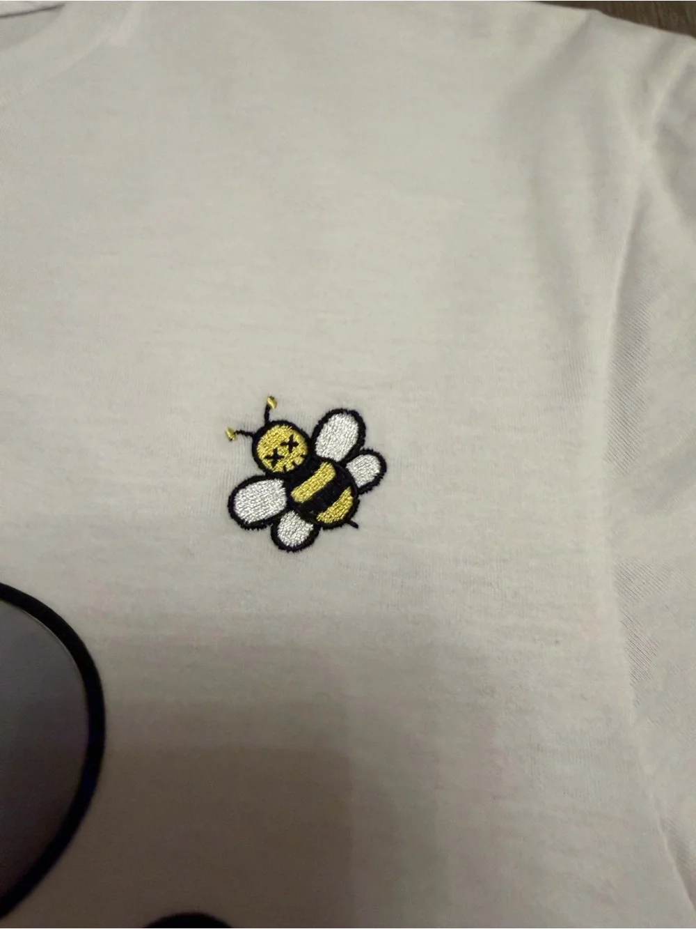 Dior x KAWS White Graffiti Logo & Bee Embroidery T-Shirt